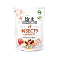 BRIT Care Crunchy Cracker, Insecte și Curcan cu Mere, recompense fără cereale câini, 200g