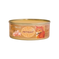 PETKULT Pui, conservă hrană umedă fără cereale pisici, 80g