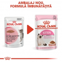 Royal Canin Kitten, bax hrană umedă pisici, (în sos), 85g x 24