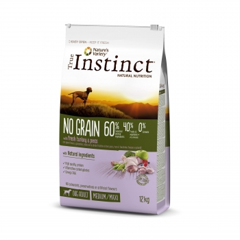 True Instinct Dog No Grain Med-Maxi Adult cu Curcan, 12 kg imagine