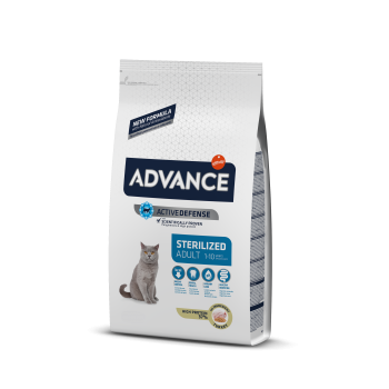 Pachet 2 x Advance Cat Sterilizat Curcan, 15 kg Advance imagine 2022