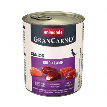 GRANCARNO, Senior, mânzat și miel, conservă hrană umedă câini, (in aspic), 800g Grancarno imagine 2022
