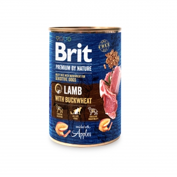 BRIT Premium By Nature, Miel cu Hrişcă, conservă hrană umedă fără cereale câini, (pate), 800g Brit imagine 2022