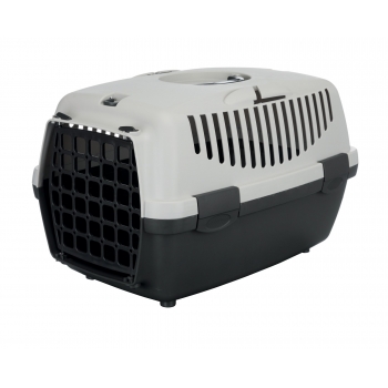 TRIXIE Capri 1, cușcă transport câini și pisici, XS-S(max. 6kg), plastic, deschidere frontală, gri și negru, 32 x 31 x 48 cm 6kg