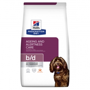 HILL’S Prescription Diet b/d Ageing and Alertness Care, Pui, dietă veterinară câini senior, hrană uscată, 12kg 12kg imagine 2022