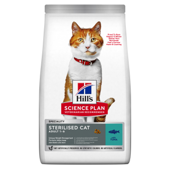 HILL’S SCIENCE PLAN Adult Sterilised, Ton, hrană uscată pisici sterilizate, 300g 300g imagine 2022
