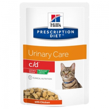 Hill's PD Feline c/d Reduced Calorie - Prevenirea Recurentei Struvitilor, Pui, 85 g imagine