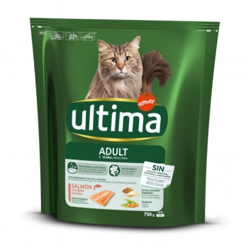 ULTIMA Cat Adult, Somon, hrană uscată pisici, 750g 750g