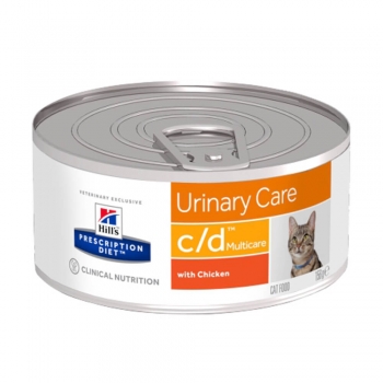 Hill's PD Feline c/d Multicare cu Pui - Prevenirea Recurentei Struvitilor, 156 g imagine