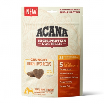 ACANA High Protein Treats, Curcan, recompense monoproteice fără cereale câini, 100g ACANA