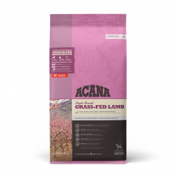 ACANA Singles Grass-Fed Lamb, Miel și Mere, hrană uscată monoproteică fără cereale câini, 17kg Acana imagine 2022