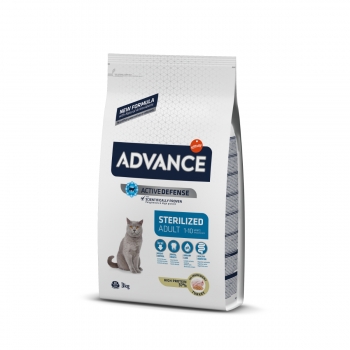 ADVANCE Cat Sterilized Adult, Curcan, hranÄƒ uscatÄƒ pisici sterilizate, 3kg