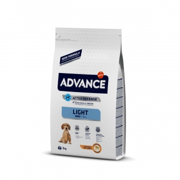 ADVANCE Light Mini, XS-S, Pui, hrană uscată câini, managemetul greutății, 3kg