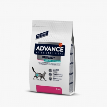 ADVANCE Veterinary Diets Urinary Sterilised Low Calorie, dietă veterinară pisici sterilizate, hrană uscată, sistem urinar, metabolism, 2.5kg