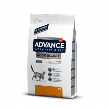 ADVANCE Veterinary Diets Weight Balance, dietă veterinară pisici, hrană uscată, metabolism (obezitate si diabet), 8kg (obezitate imagine 2022