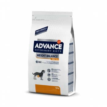 ADVANCE Veterinary Diets Weight Balance Mini, XS-S, dietă veterinară câini, hrană uscată, metabolism (obezitate si diabet), 1.5kg (obezitate imagine 2022