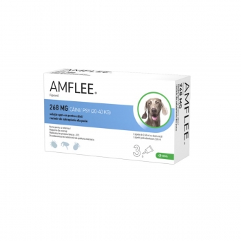 AMFLEE Dog, spot-on, soluÈ›ie antiparazitarÄƒ, cÃ¢ini 20-40 kg, 3 pipete