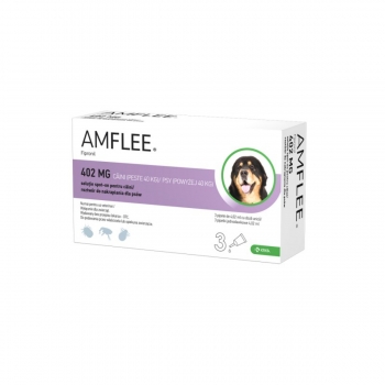 AMFLEE Dog, spot-on, soluție antiparazitară, câini 40-60 kg, 3 pipete