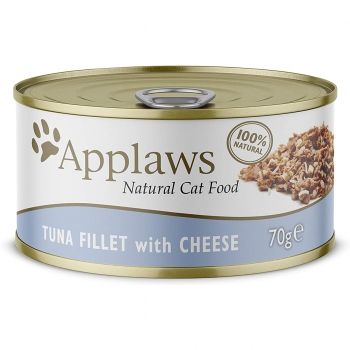 APPLAWS, File Ton și Brânză, conservă hrană umedă pisici, (în supă), 156g Applaws