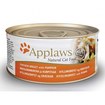 APPLAWS, Piept Pui și Dovlecel, conservă hrană umedă pisici, (în supă), 70g Applaws imagine 2022