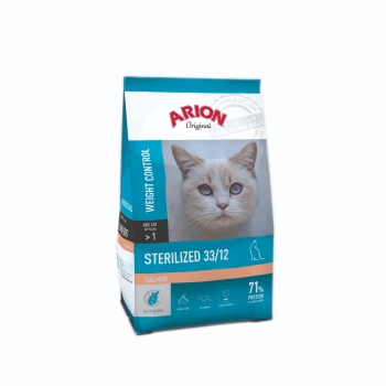 ARION Original Sterilized 33/12, Somon, hrană uscată pisici sterilizate, 7.5kg 33/12 imagine 2022