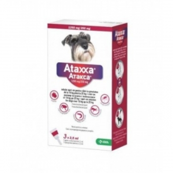 ATAXXA 250, deparazitare externă câini, pipetă repelentă, S-M(10 – 25kg), 3buc 250 imagine 2022
