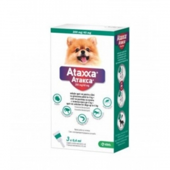 ATAXXA 40, deparazitare externă câini, pipetă repelentă, XS(< 4kg), 3buc