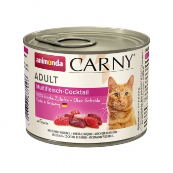 Carny, cocktail carne, conservă hrană umedă pentru pisici, (in aspic), 200g