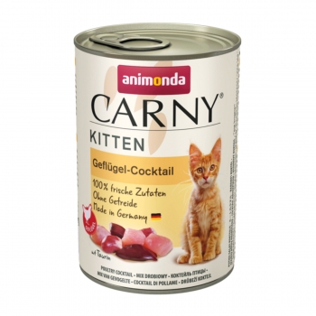 CARNY, Junior, Cocktail Pasăre, conservă hrană umedă pentru pisici, (In aspic), 400g Carny imagine 2022