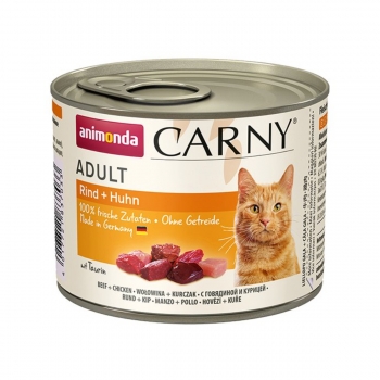 Carny, vită și pui, conservă hrană umedă pentru pisici, (in aspic), 200g