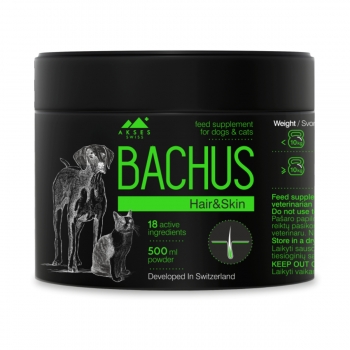 BACHUS Hair&Skin, suplimente piele și blană câini și pisici, pudră Bachus imagine 2022