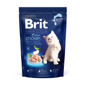 BRIT Premium by Nature Kitten, Pui, hrană uscată pisici junior, 1.5kg