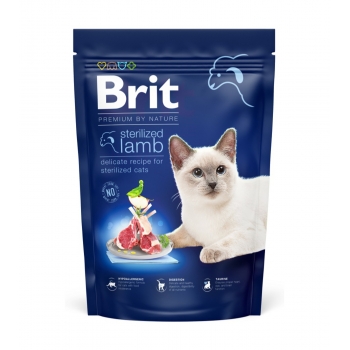 BRIT Premium by Nature Sterilized, Miel, hrană uscată pisici sterilizate, 800g pentruanimale