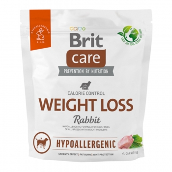 BRIT Care Hypoallergenic Weight loss, XS-XL, Iepure, hrană uscată câini, sistem imunitar & alergii, obezitate, 1kg 1kg imagine 2022