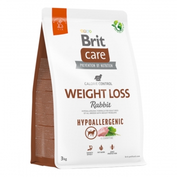 BRIT Care Hypoallergenic Weight loss, XS-XL, Iepure, hrană uscată câini, sistem imunitar & alergii, obezitate, 3kg (obezitate imagine 2022