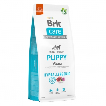 BRIT Care Hypoallergenic Puppy, XS-XL, Miel, hrană uscată monoproteică câini junior, sistem imunitar & alergii, 12kg 12kg imagine 2022