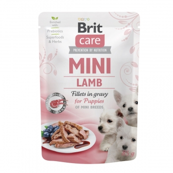 Brit care mini puppy, xs-s, file miel, plic hrană umedă câini junior, (în sos), 85g x 24 bucati