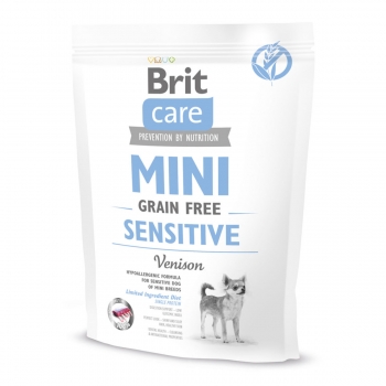 BRIT Care Mini Sensitive, XS-S, Vânat, hrană uscată fără cereale câini, sensibilităţi digestive, 400g 400g imagine 2022