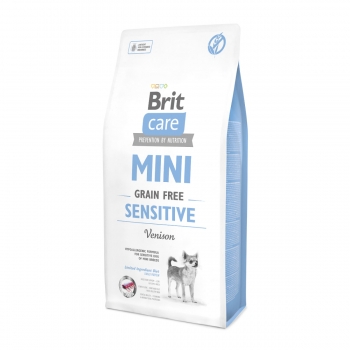 BRIT Care Mini Sensitive, XS-S, Vânat, hrană uscată fără cereale câini, sensibilităţi digestive, 7kg 7kg imagine 2022