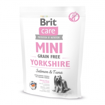 BRIT Care Mini Yorkshire, Somon, hrană uscată fără cereale câini, 400g 400g imagine 2022