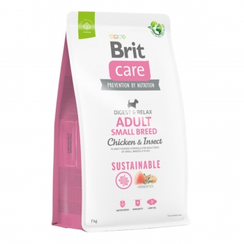 BRIT Care Sustainable, Digest & Relax, XS-S, Pui și Insecte, Hrană Uscată Câini, Sistem Digestiv, 7kg