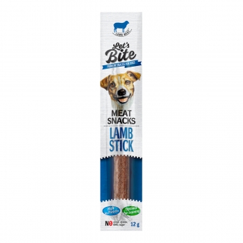 BRIT Let’s Bite Meat Snacks Lamb Stick, Miel, recompense monoproteice fără cereale câini, baton de carne, 12g