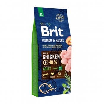 BRIT Premium By Nature Adult Giant Breed, XL, Pui, hrană uscată câini, 15kg 15kg