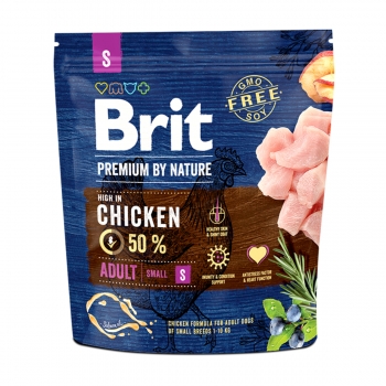 BRIT Premium By Nature Adult Small Breed, XS-S, Pui, hrană uscată câini, 1kg 1kg imagine 2022