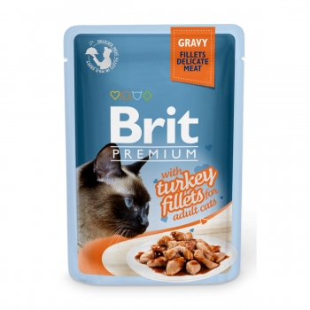 BRIT Premium, File Curcan, plic hrană umedă pisici, (în sos), 85g (în