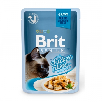 BRIT Premium, File Pui, plic hrană umedă pisici, (în sos), 85g (în