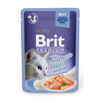 BRIT Premium, File Somon, plic hrană umedă pisici, (în aspic), 85g (în imagine 2022