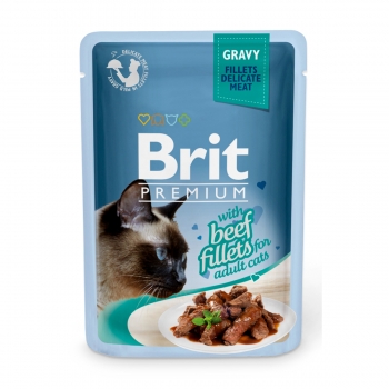 BRIT Premium, File Vită, plic hrană umedă pisici, (în sos), 85g (în imagine 2022