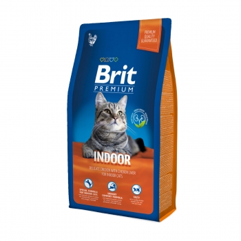 Brit premium indoor, pui, pachet economic hrană uscată pisici de interior, 8kg x 2