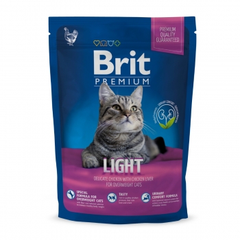 BRIT Premium Light, Pui, hrană uscată pisici, managemetul greutății, 800g